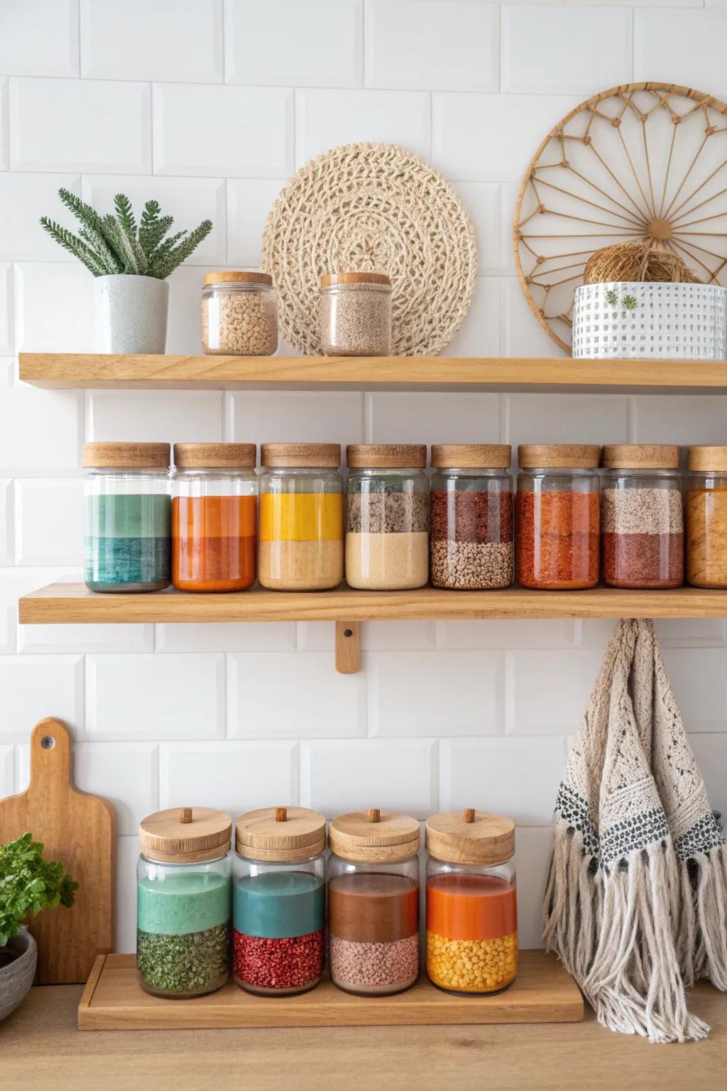 Transform your seasonings into a stunning visual display that's both functional and beautiful.