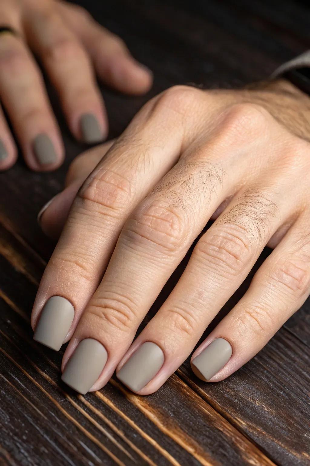 Elevate your panache through the enduring charm of satin-textured nails.