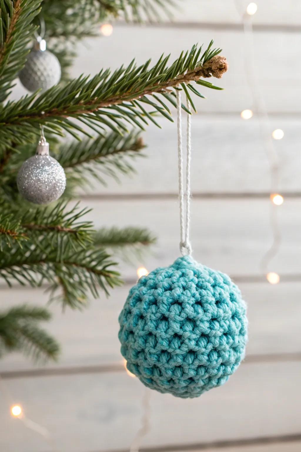 Add a touch of comforting elegance to your holiday decor with handcrafted soft baubles.