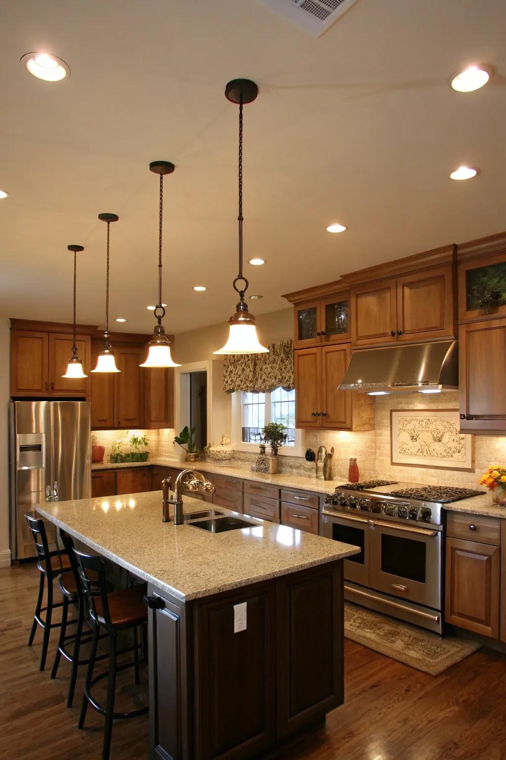 Layered illumination enhances both function and atmosphere.