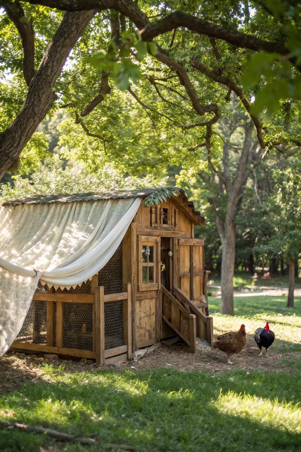 Craftsmanship encounters nature in this serene turkey haven, where shadow and sanctuary merge flawlessly.