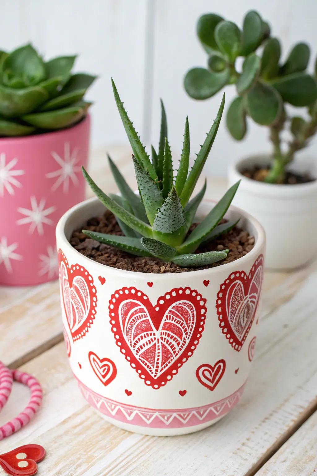 Bring a touch of love and nature into your space with these charming Valentine's Day succulents.