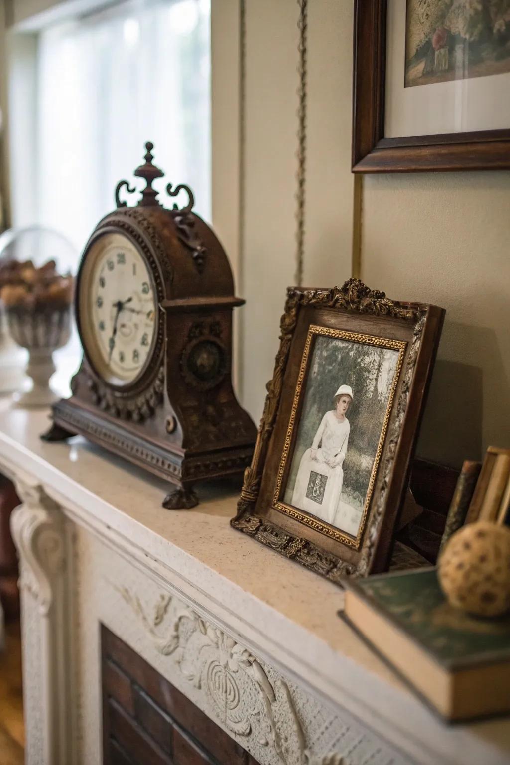 A classic vignette featuring charming antiques.