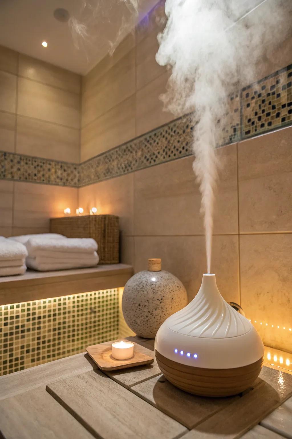 Scent therapy adds a fragrant layer of relaxation to your steam shower.