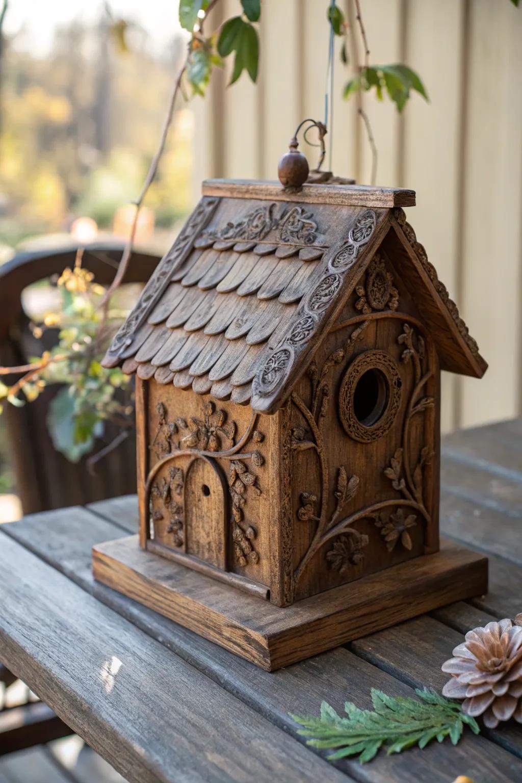 Craft a captivating miniature avian shelter and usher the serenity of nature into your dwelling.