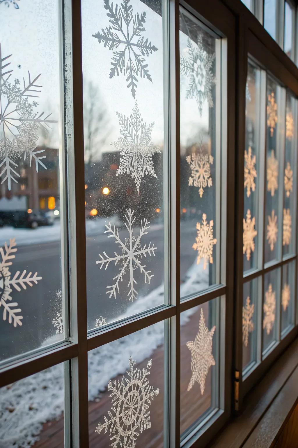 Infuse an imaginative touch with frosty paned glass art.