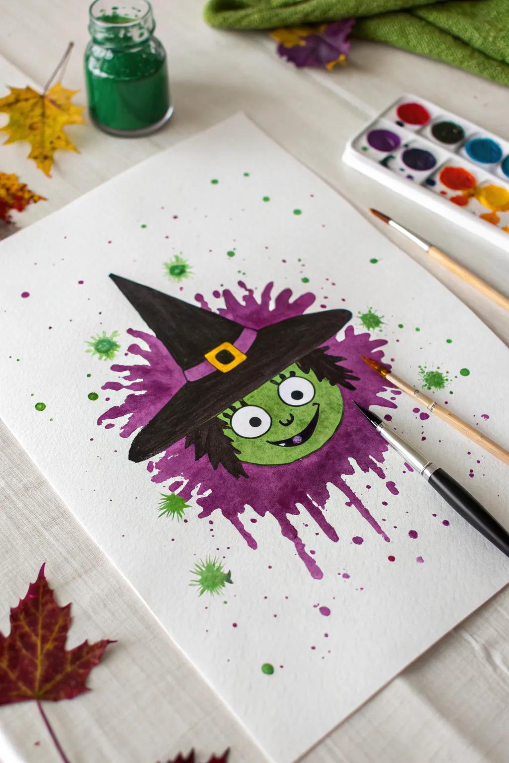 Unleash your creativity with playful shade spill witch faces that delight in vibrant colors and magical expressions.