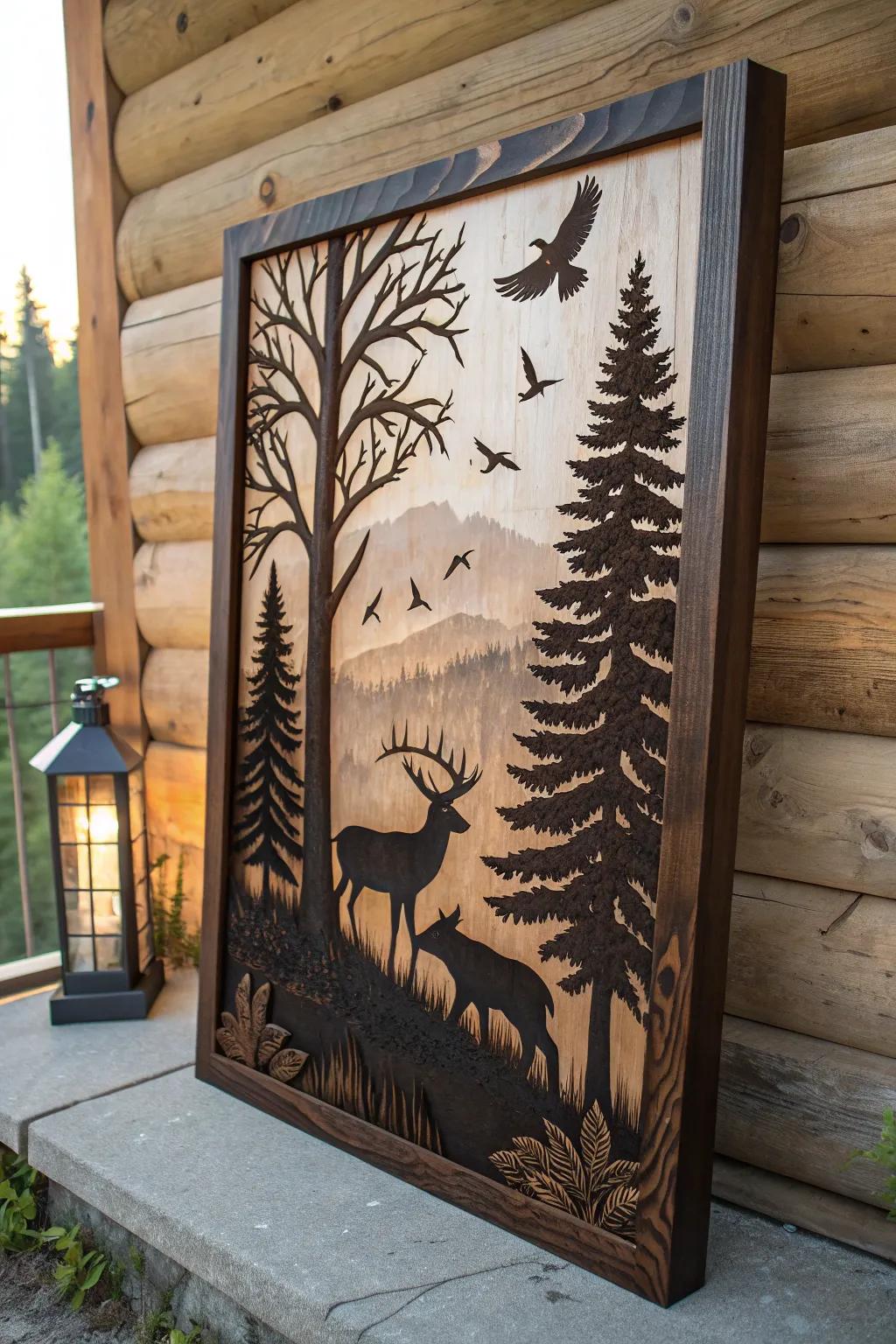 Bring the tranquility of nature indoors with this exquisite wildlife scene panel.