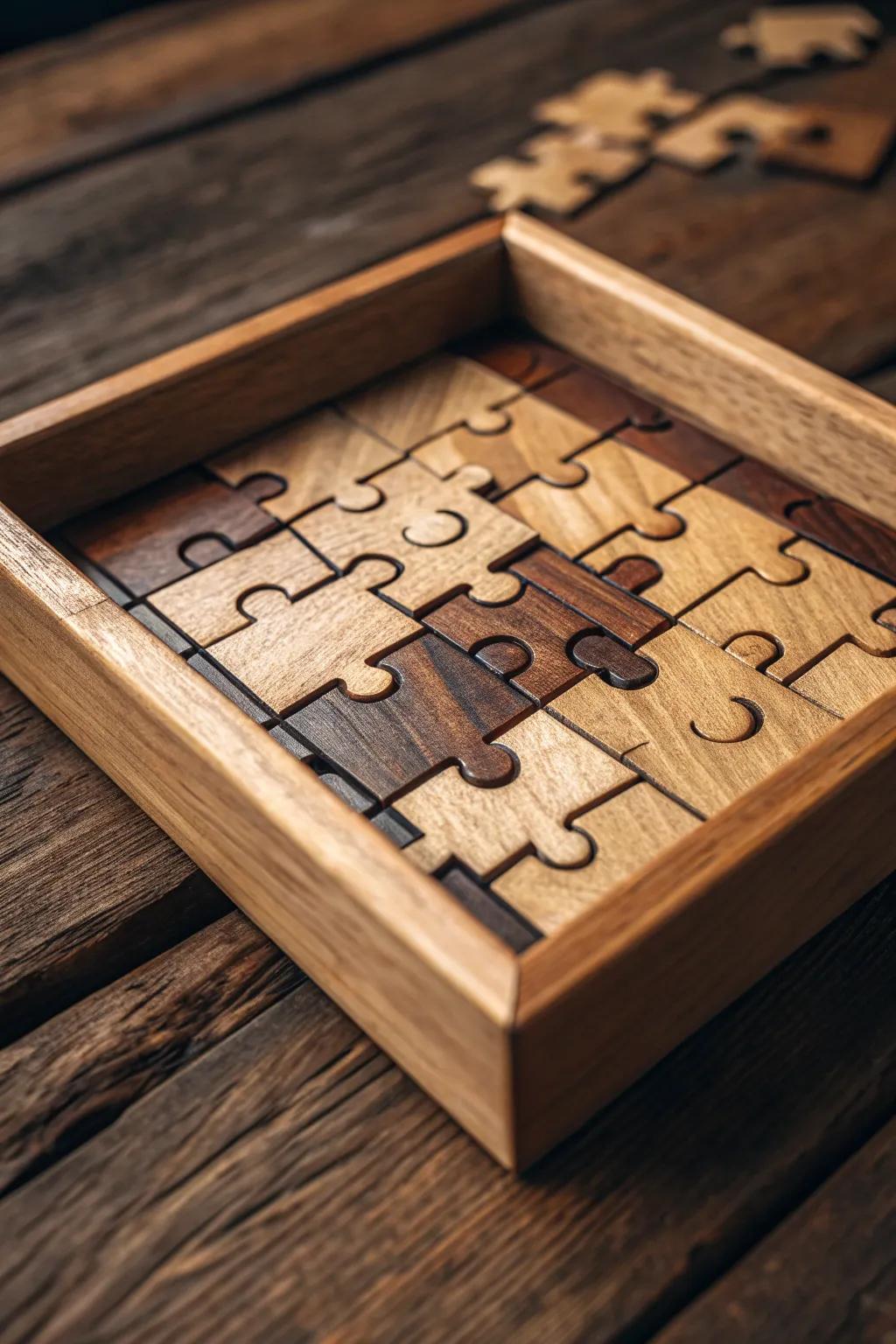 Challenge your mind with the elegance of handcrafted wooden puzzles.