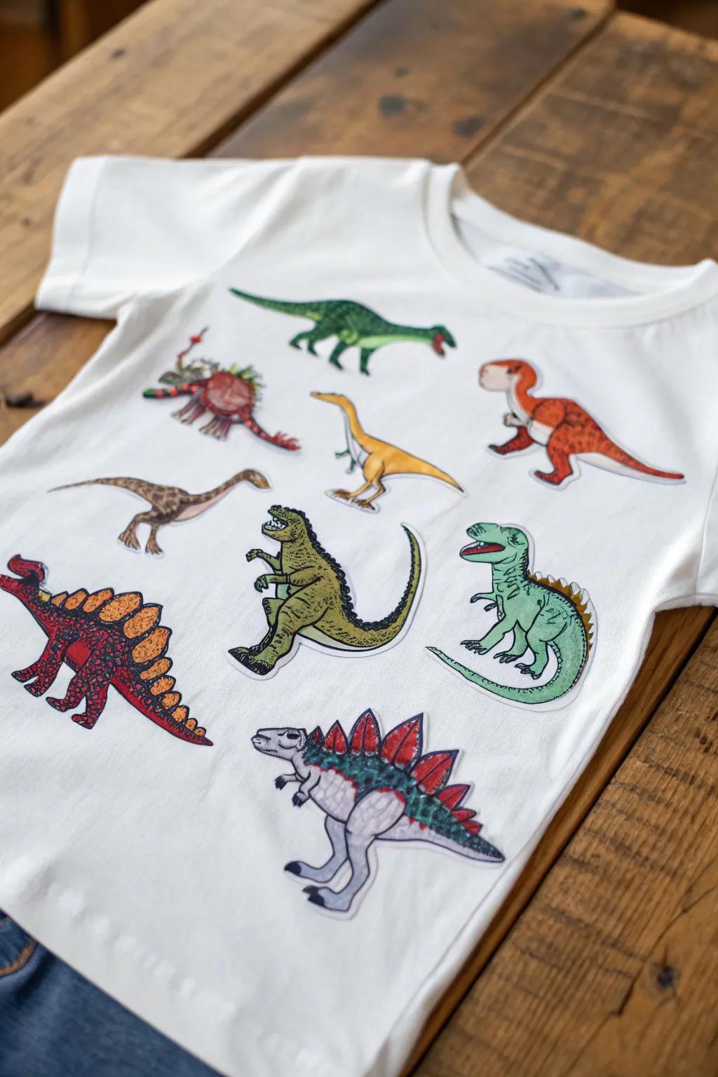 Unleash the 'roarsome' spirit with a dino-packed escapade shirt!