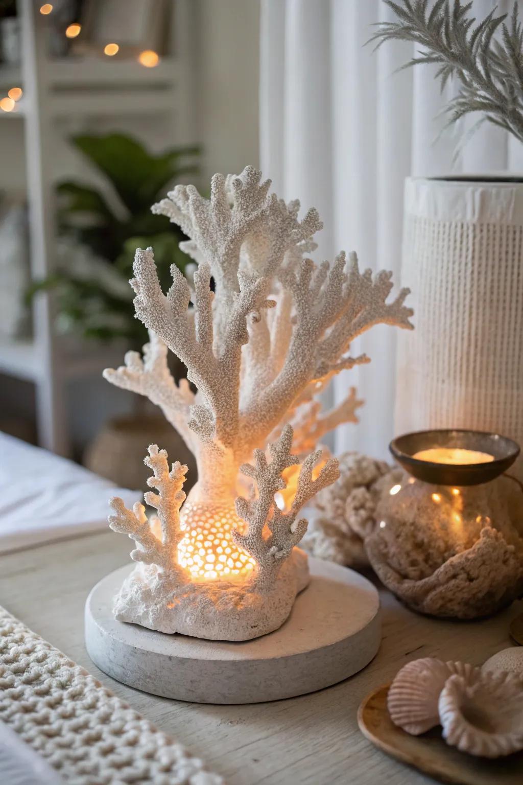 Light up creativity using glowing underwater reefs formed from air-dry clay!