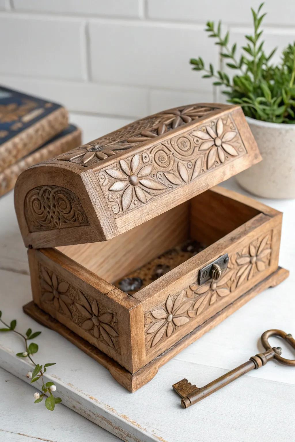 Unleash the enigma within: A beautifully fashioned box encompassing concealed secrets.