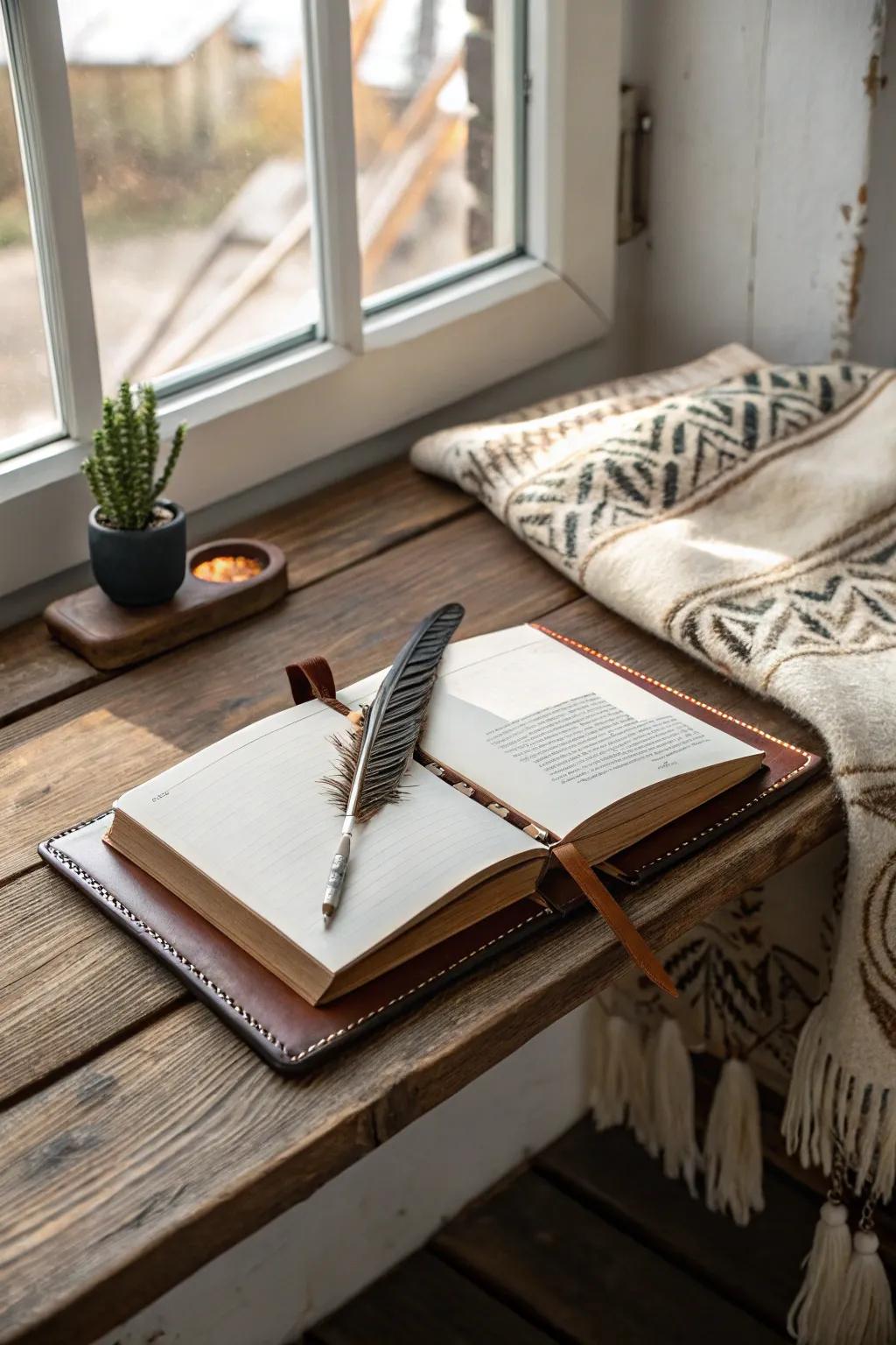 Unlock your creativity: Allow your thoughts to flow freely in a beautifully crafted journal.