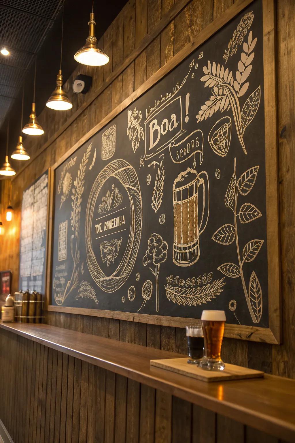 Craft your beer journey: Add your own doodle to this evolving masterpiece!