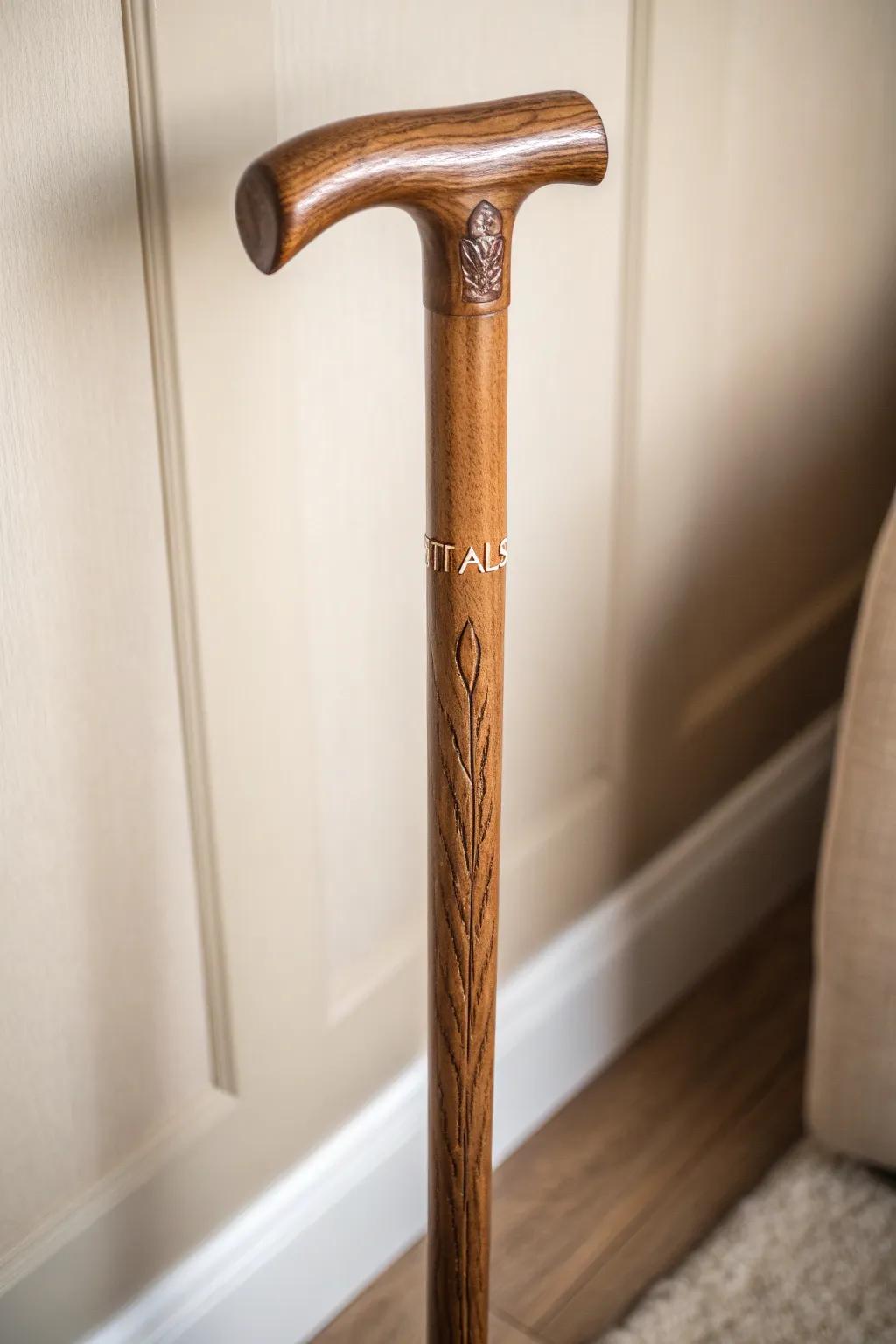 Make it yours: Incorporate a personal touch to your walking stick with beautifully carved initials.