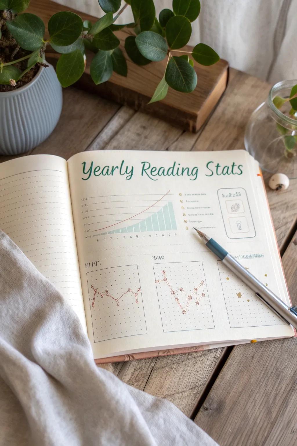 Monitor your literary voyage via elegance and straightforwardness within your annual perusing stats layout.