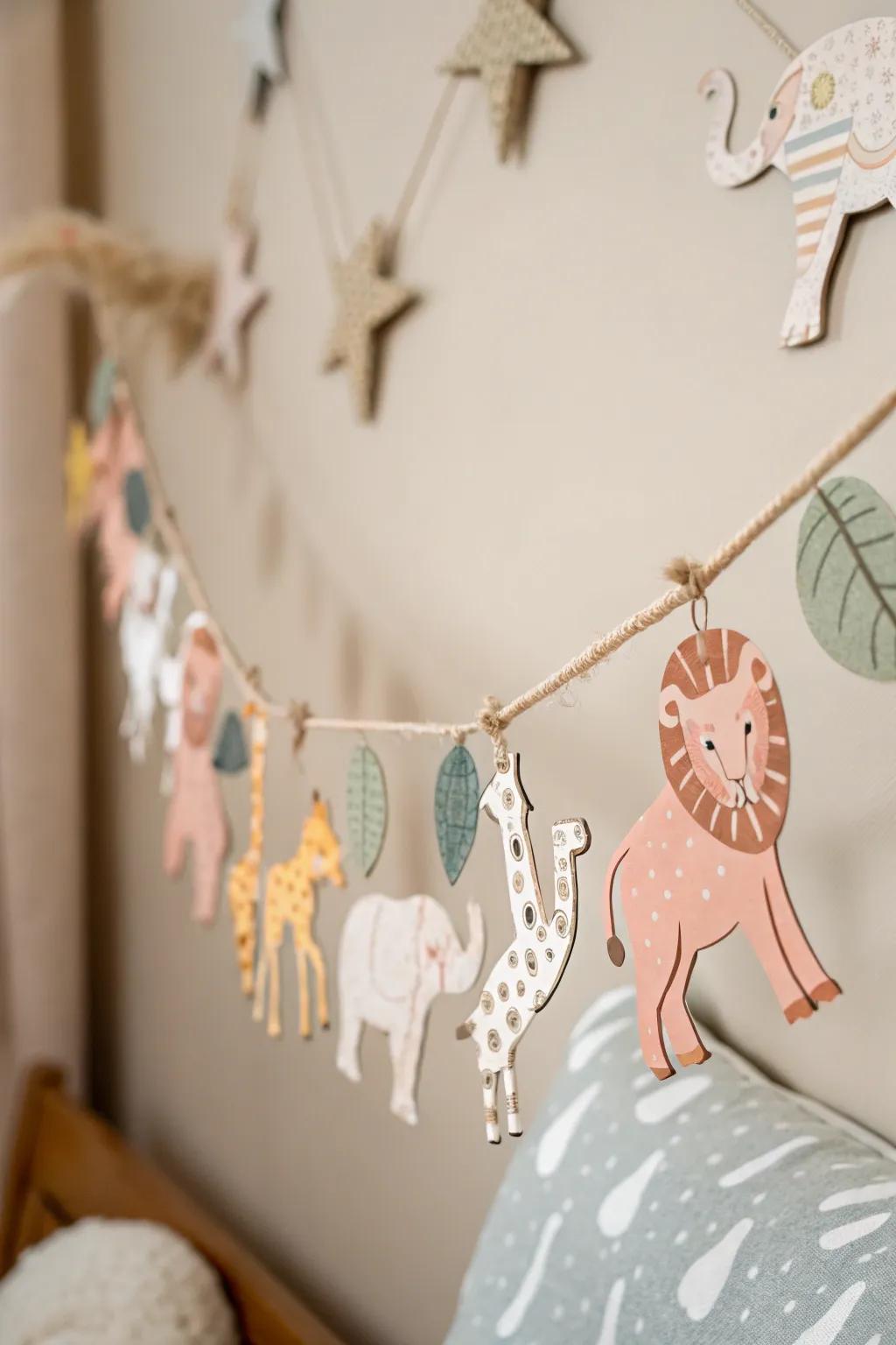 Introduce whimsy and ingenuity to your space with an Artisanal Circus Creature Garland!