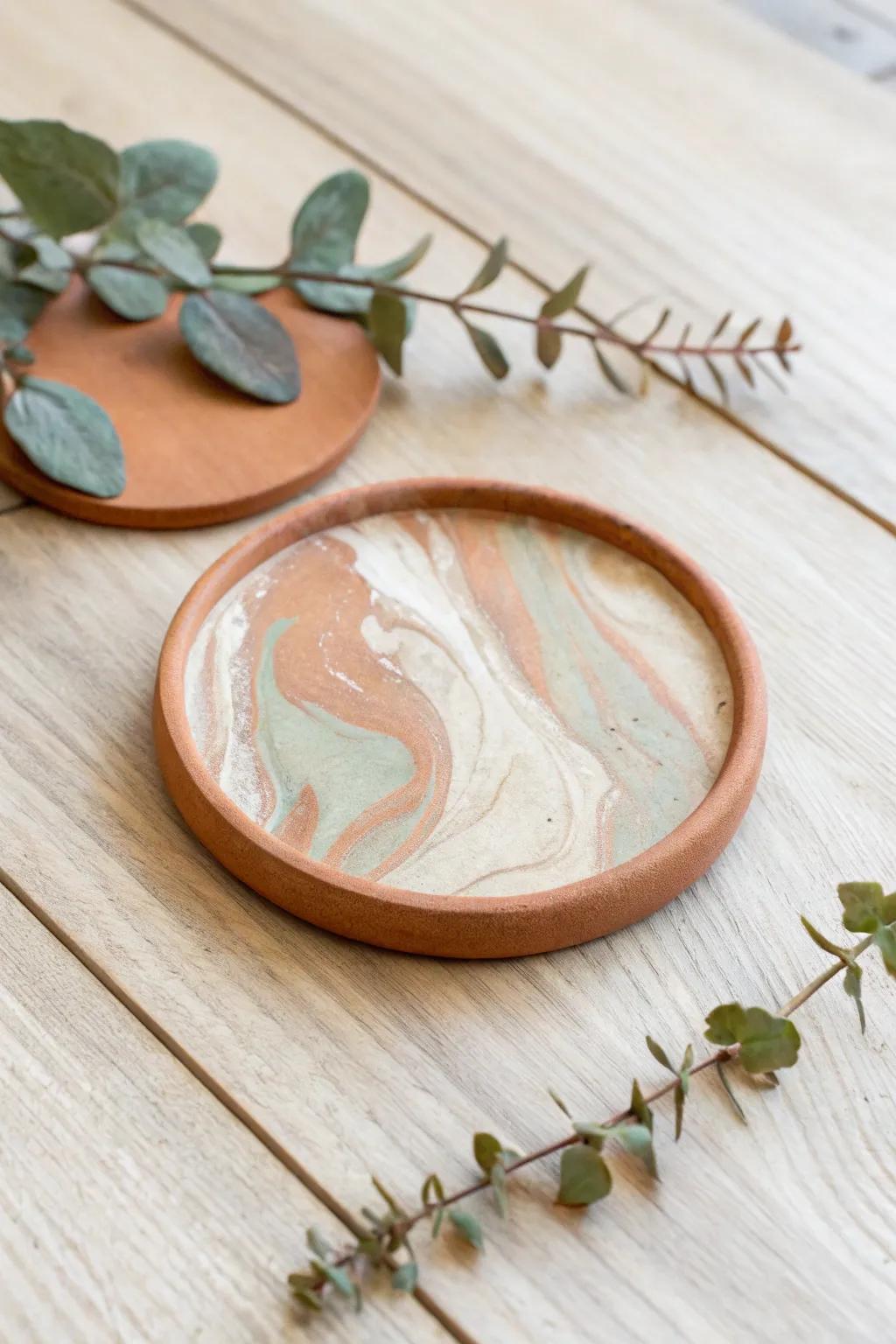 Elevate your table setting with earth-friendly elegance 🌿 #ClayCoasters #SustainableStyle