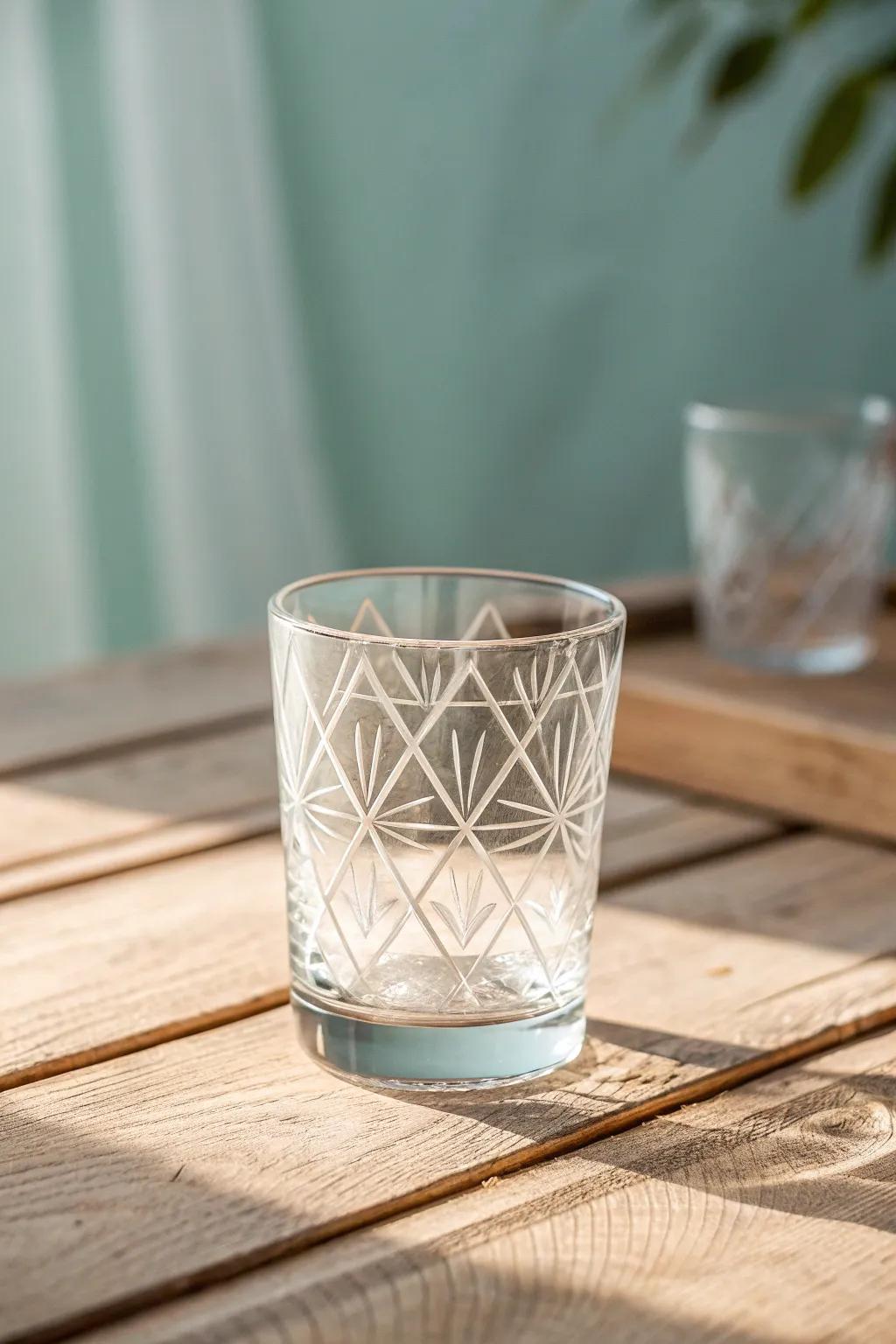 Embrace the allure of simplicity with this minimalist small glass design, impeccable for appending a hint of refinement to any arrangement.