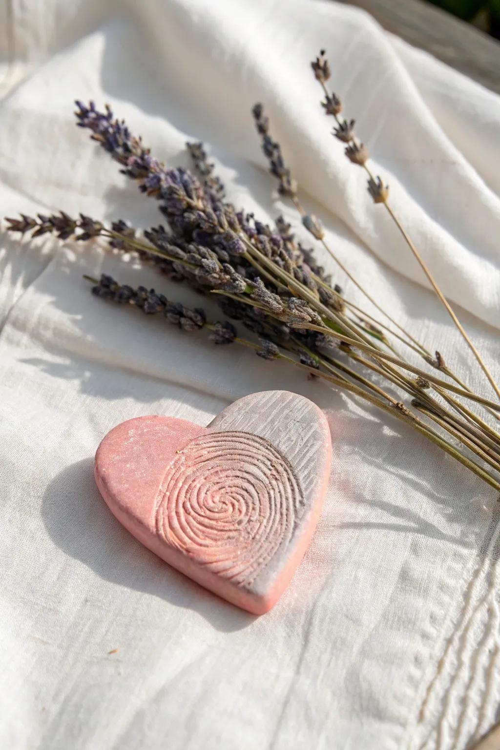 Imprison affection in the minutest particulars: handcrafted digit heart seals for Mother's Day.