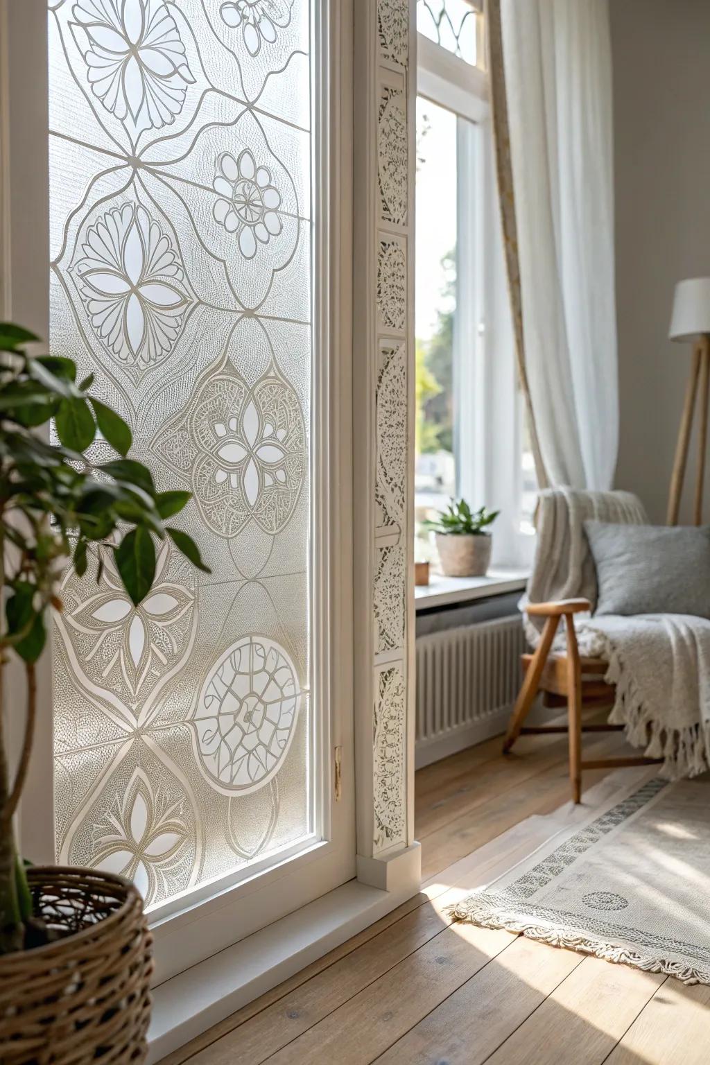 Transform your space with elegant window film: the perfect blend of privacy and style.