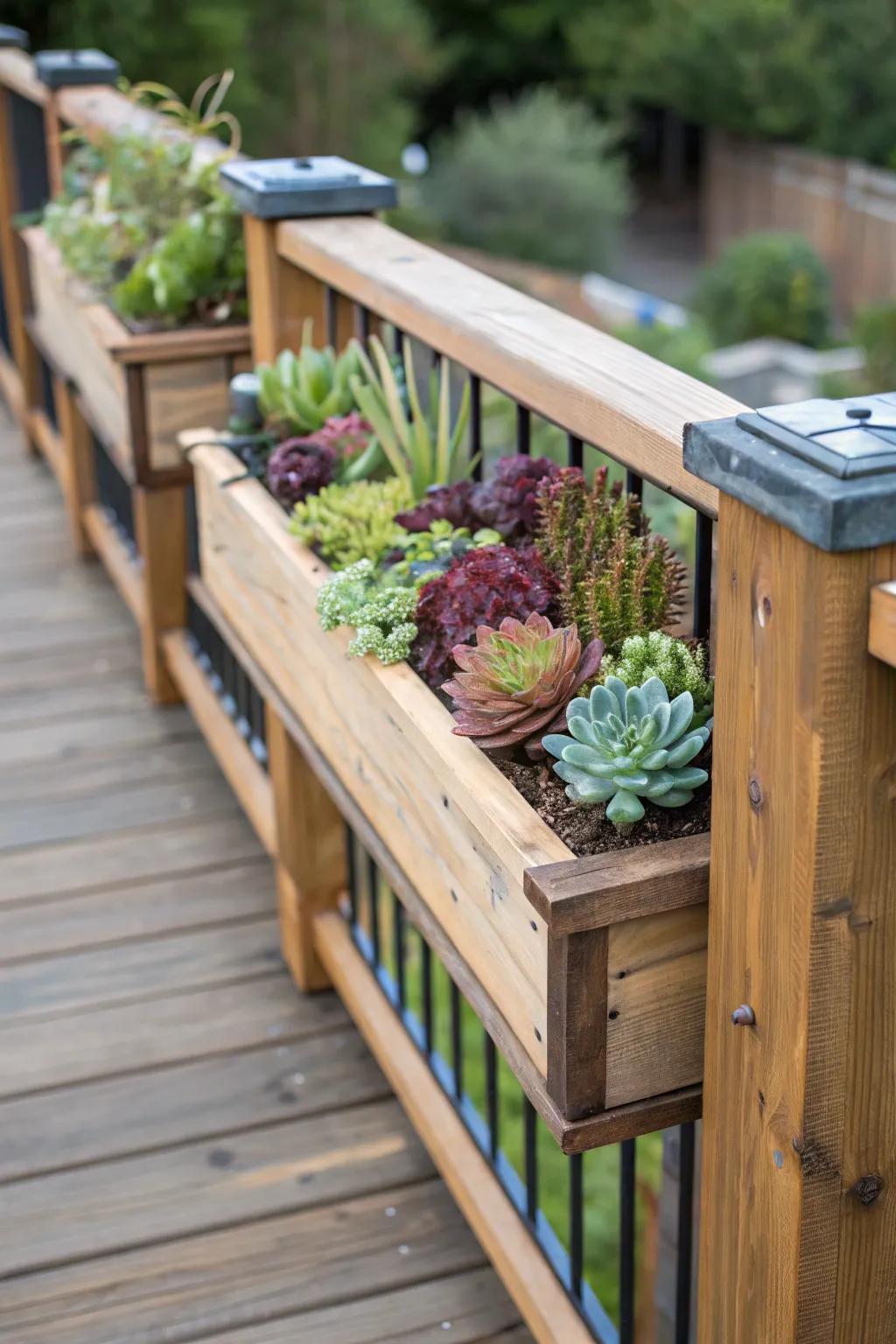 Bring your deck to life with handmade plant railings—where nature meets artistry!