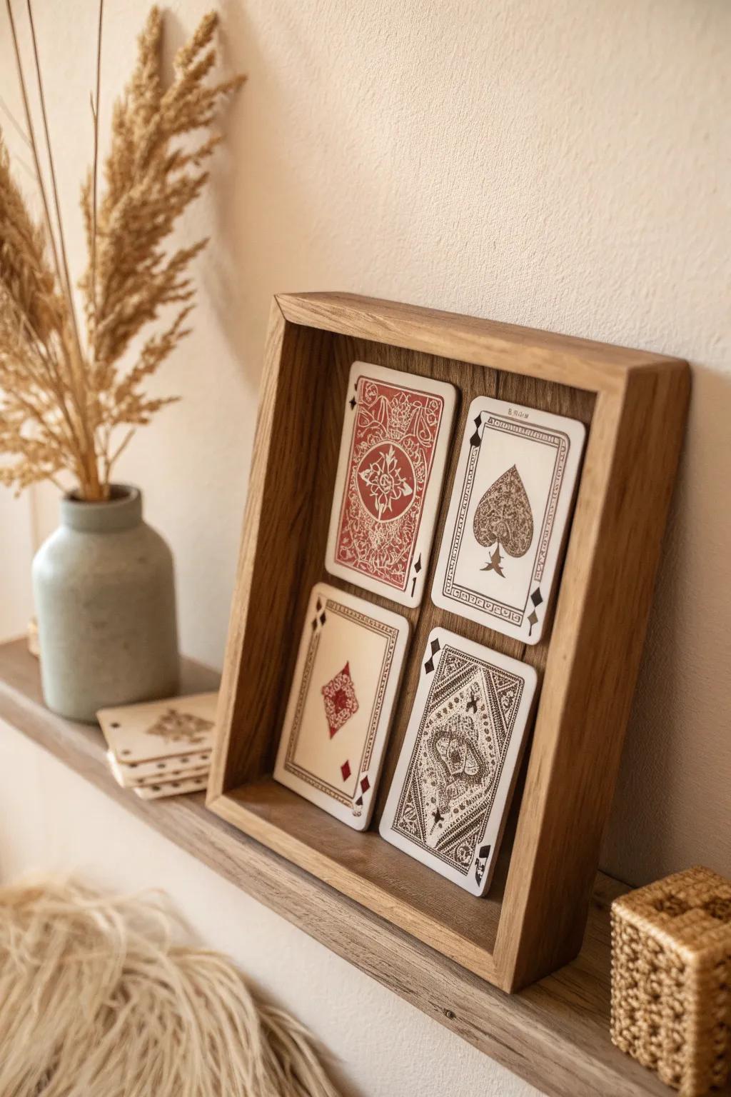 Transform ordinary playing cards into a stunning piece of specimen art—perfect for adding depth and elegance to your minimalist space.