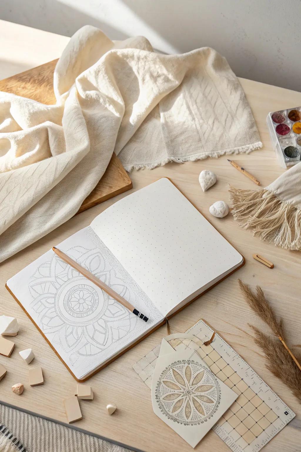 Elevate your art with straightforward, repurposed textures for a hint of bohemian allure!