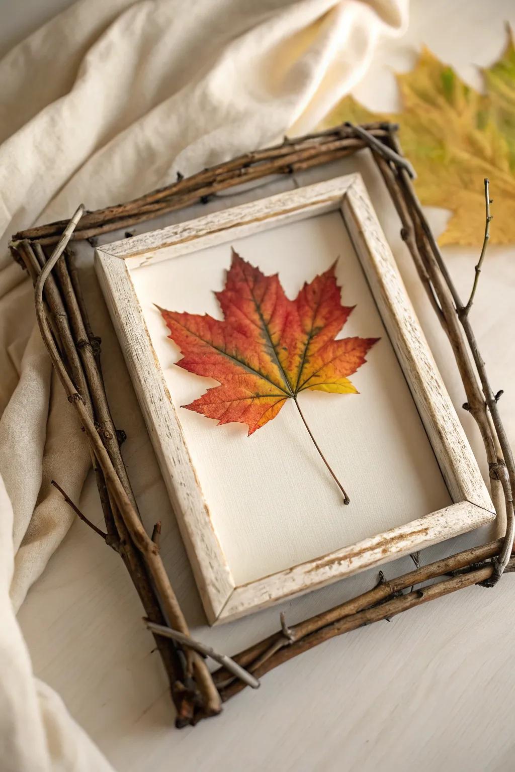 Celebrate the attractiveness of autumn through countryside branch structure artistry, introducing a segment of nature into your minimalist ornamentation.