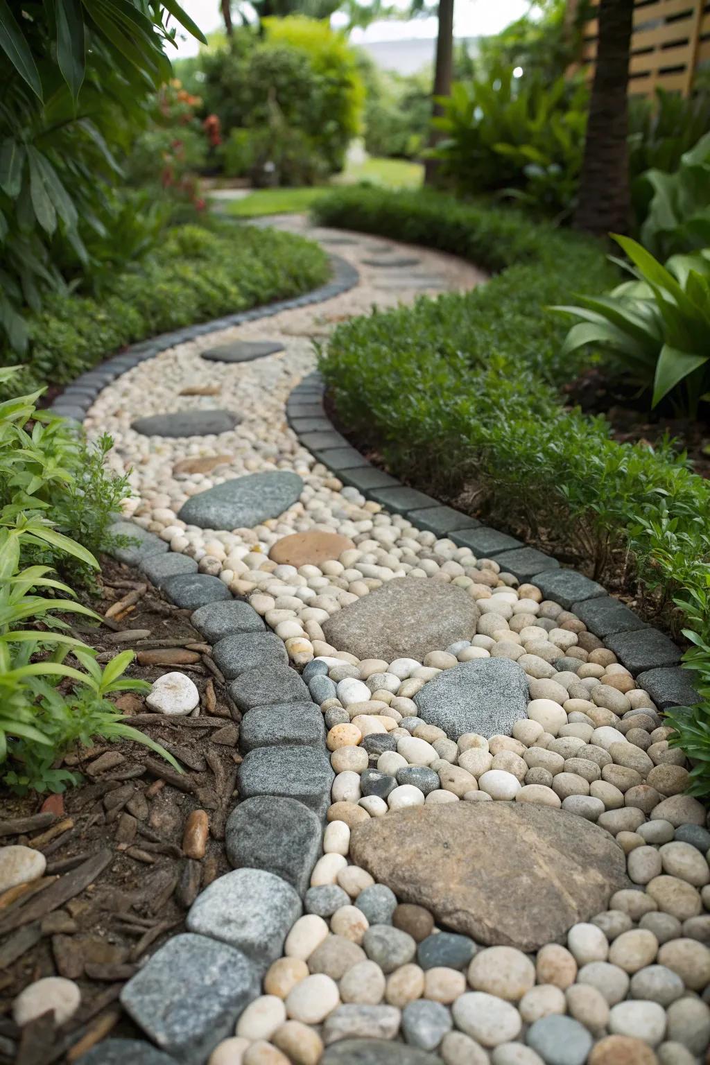 Explore the skill of connecting plot spaces through a breathtaking stone trail.