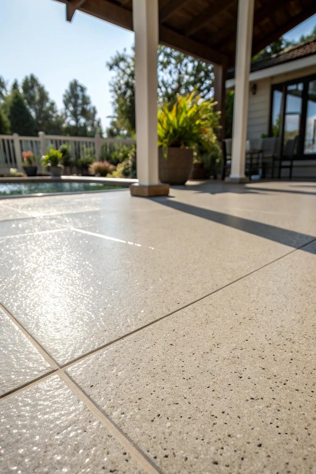 Enhance safety with style: Explore the craftsmanship of textured epoxy patios.
