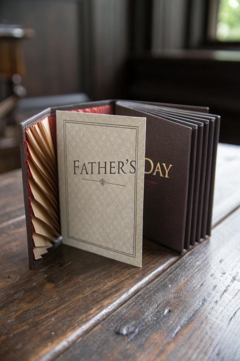 Craft a heartfelt message this Father's Day with a folded card that speaks volumes.