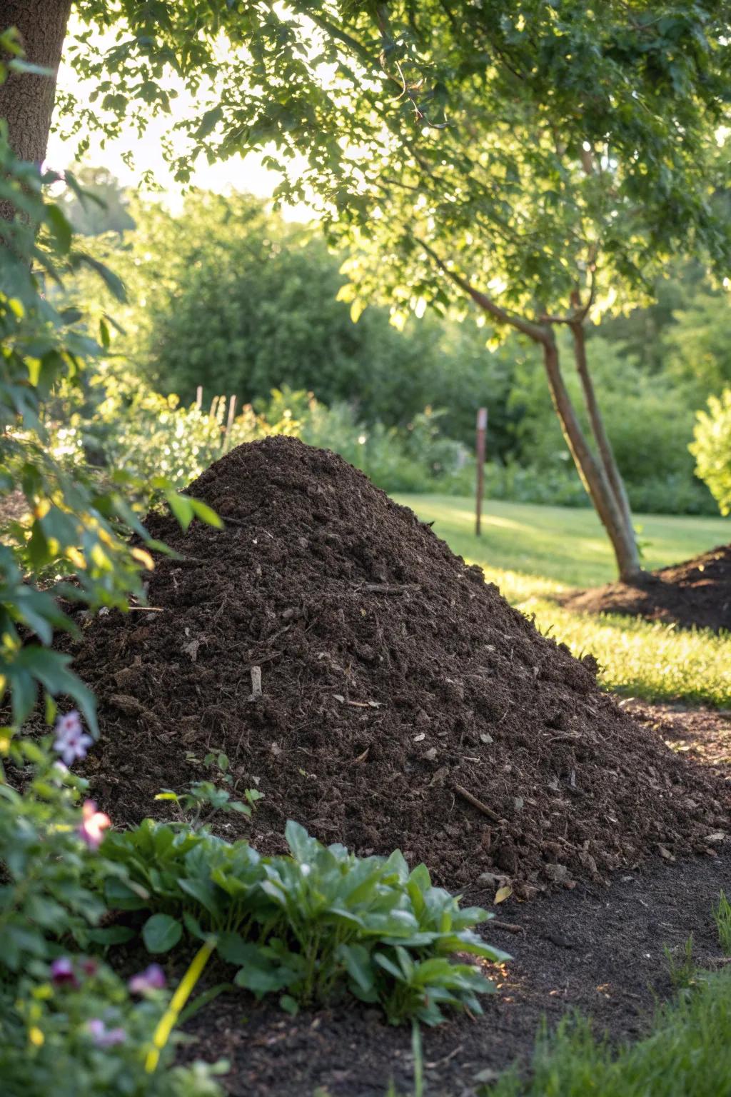 Make your goat's playtime even better with a masterfully built woodchip pile.