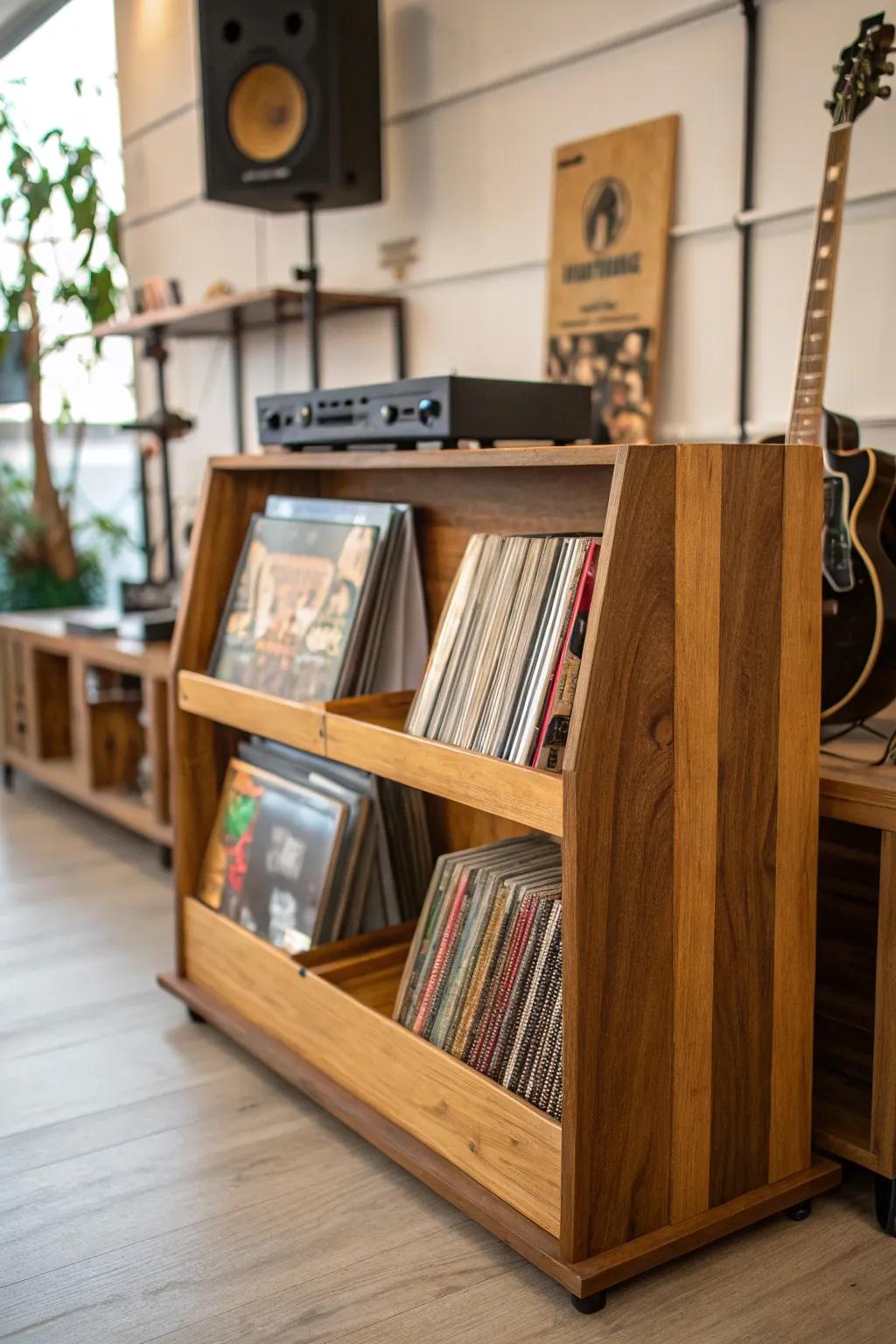 Classic Vinyl Display: Where Timeless Tunes Inspire New Sounds.