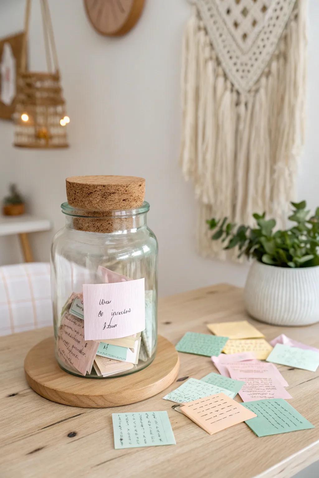 Capture the bride's special moments with a charming memory jar, a timeless keepsake crafted with love.