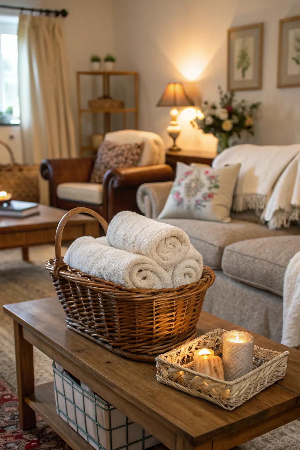 Warm blankets provide extra comfort during game night.