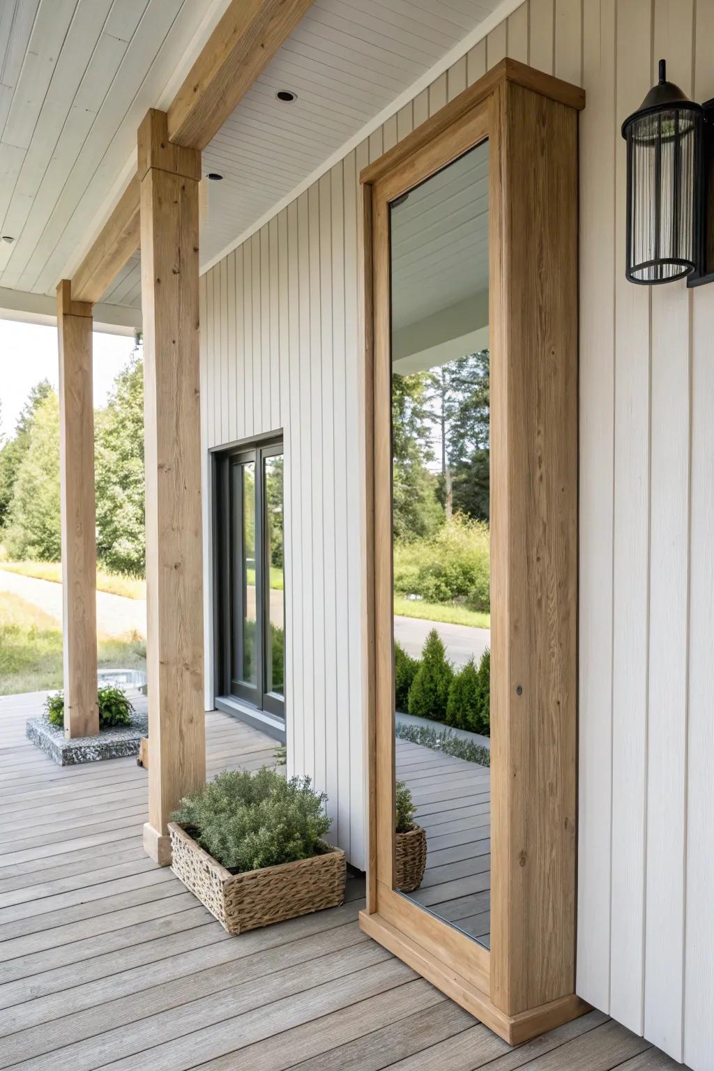 Illuminate your porch via the enchantment of reflectors—an unanticipated twist for a serene, spacious sensation.