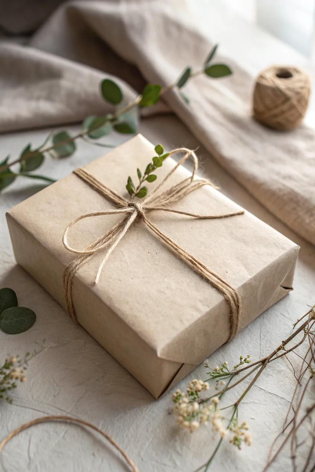 Gift with a green heart: Embrace sustainable elegance with eco-friendly wrapping.