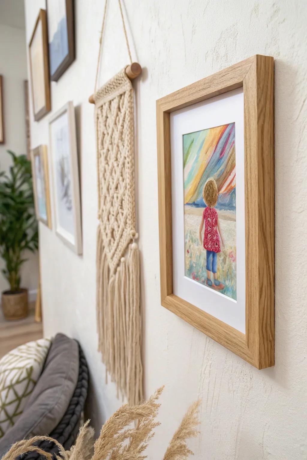 Effortlessly showcase creativity with chic peel and stick frames.