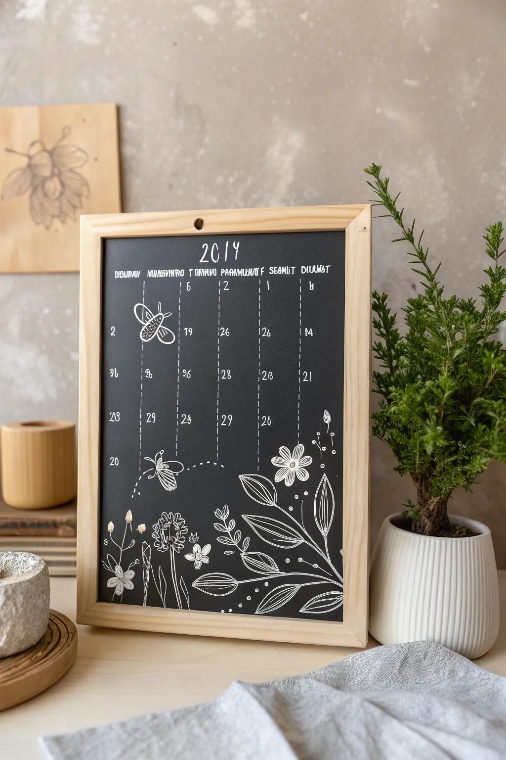 Transform your area with a hint of May enchantment—add seasonal sketches to your slate scheduler!
