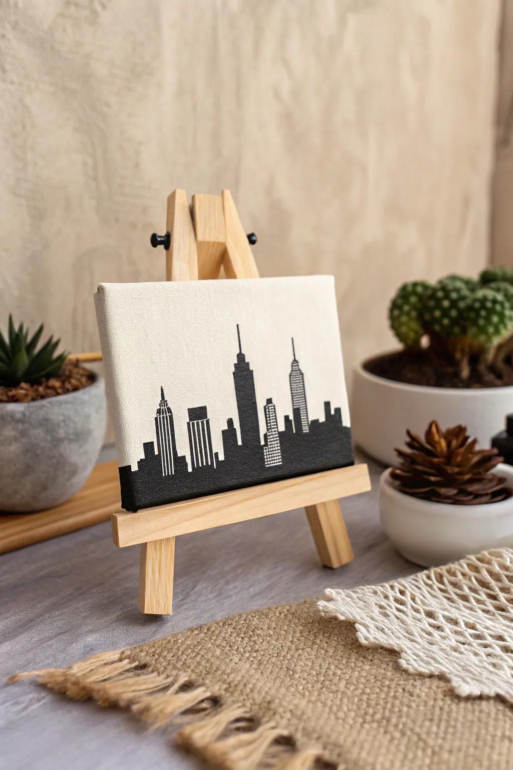Discover the beauty of city life in simple shapes. Great for your Scandinavian-inspired space!