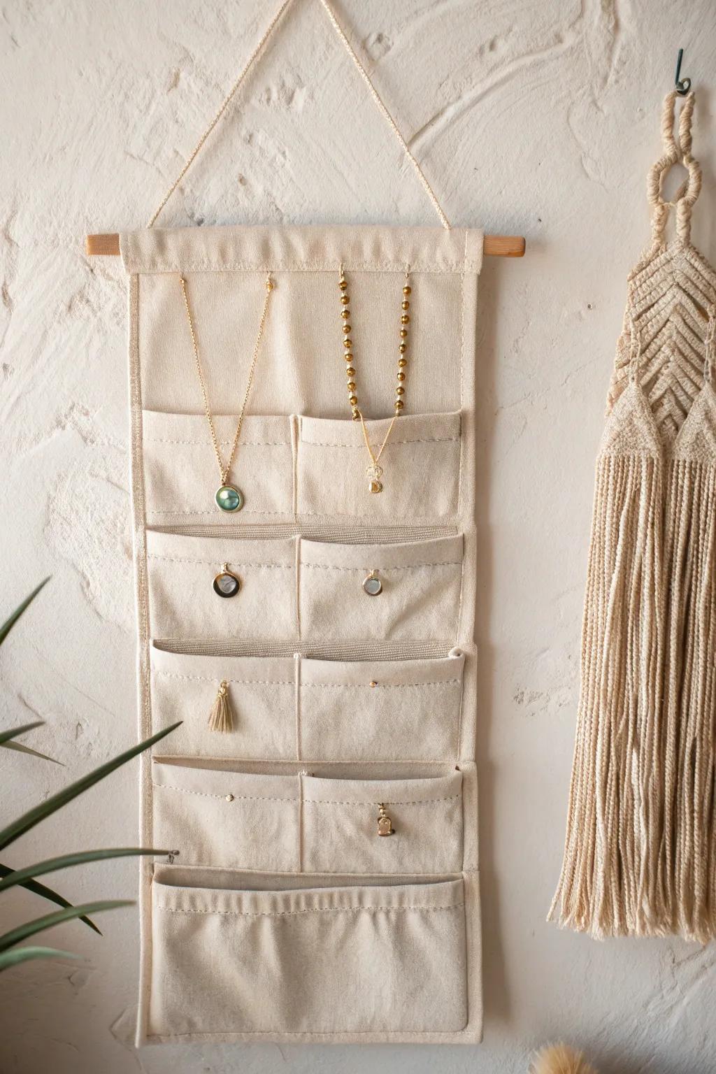 Effortlessly elegant necklace storage: Maintain your treasures untangled with minimalist allure.