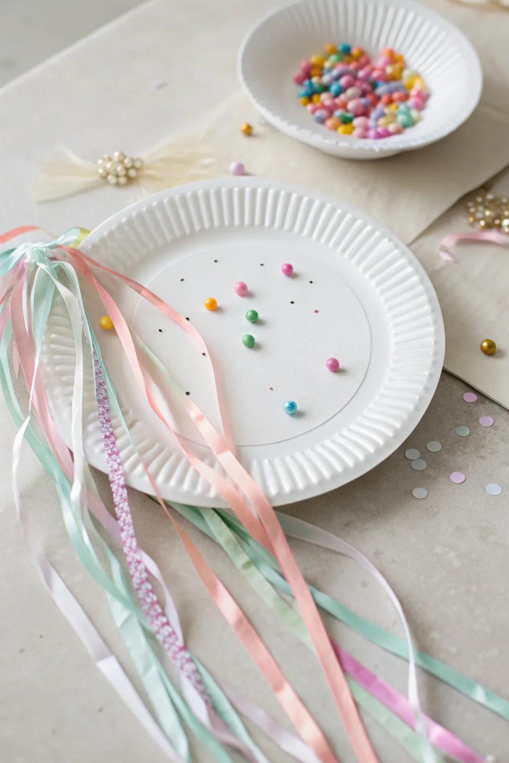 Shake up the New Year with this charming toddler-crafted paper plate shaker!
