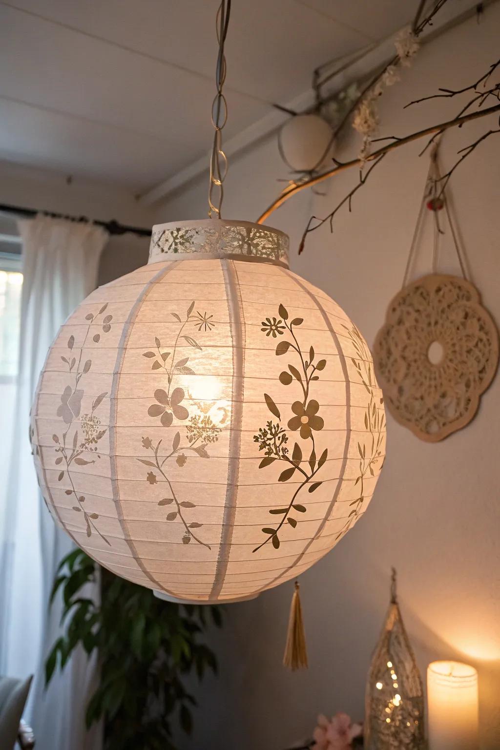 Illuminate your evenings with whimsical paper lamps – where minimalism enhances boho charm.