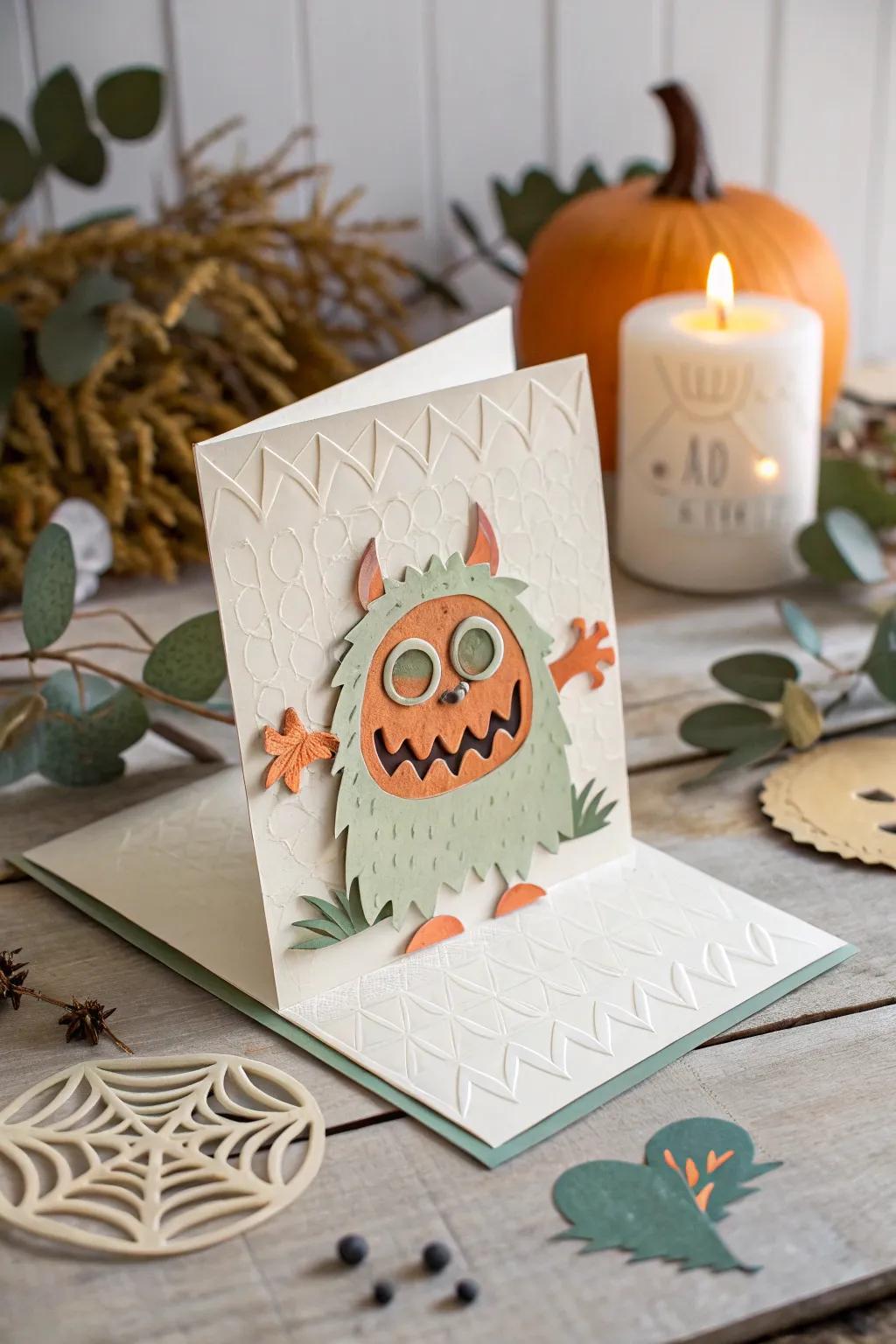 Unveil the charm of Halloween with these whimsical pop-up paper monsters!