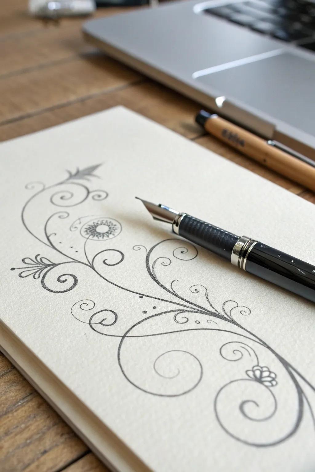 Unleash your creativity with whimsical spirals and loops, where simplicity meets artistry.