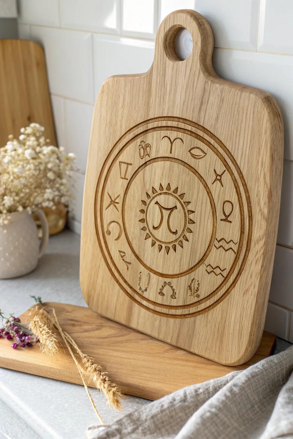 Bring a celestial touch to your kitchen with a personalized zodiac slicing board—where craftsmanship meets astrology.
