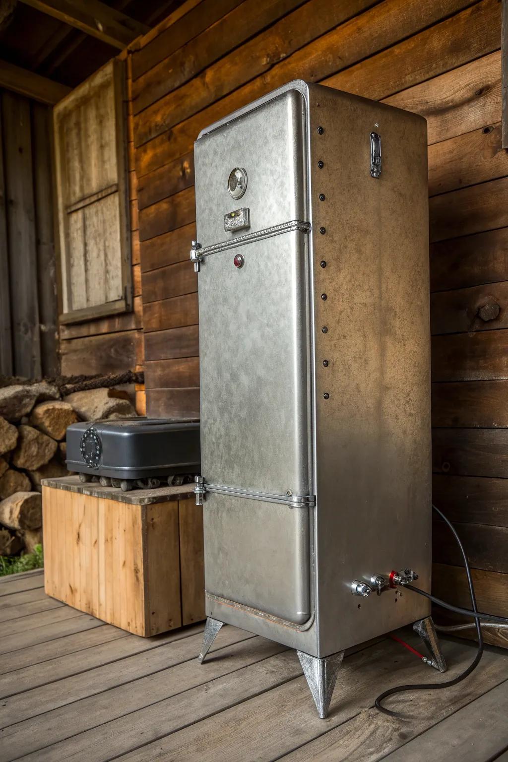 Revamp the old via modern flair: A DIY electric smoker that interweaves vintage charm with contemporary convenience.