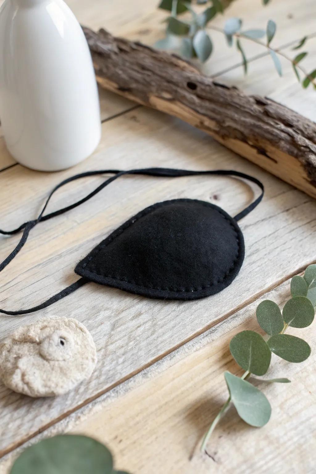 Navigate the oceans of reverie with this enchanting, handcrafted pirate ocular patch.