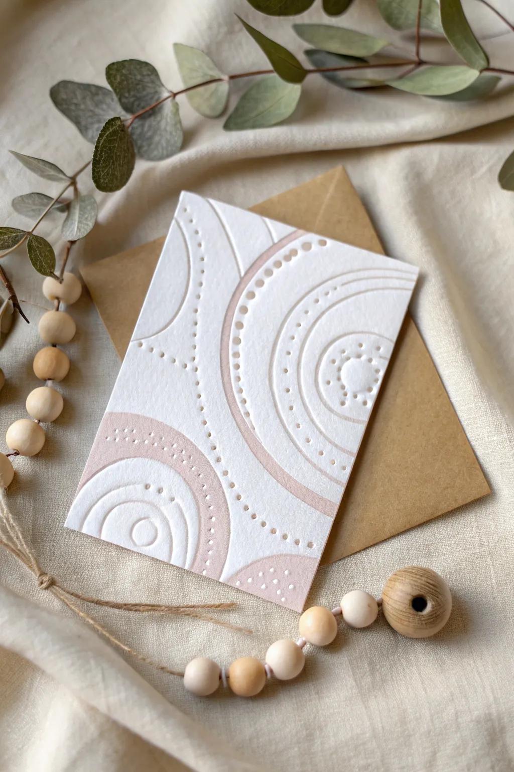 Elevate your festive greetings with the artistic charm of dimensional paint designs.